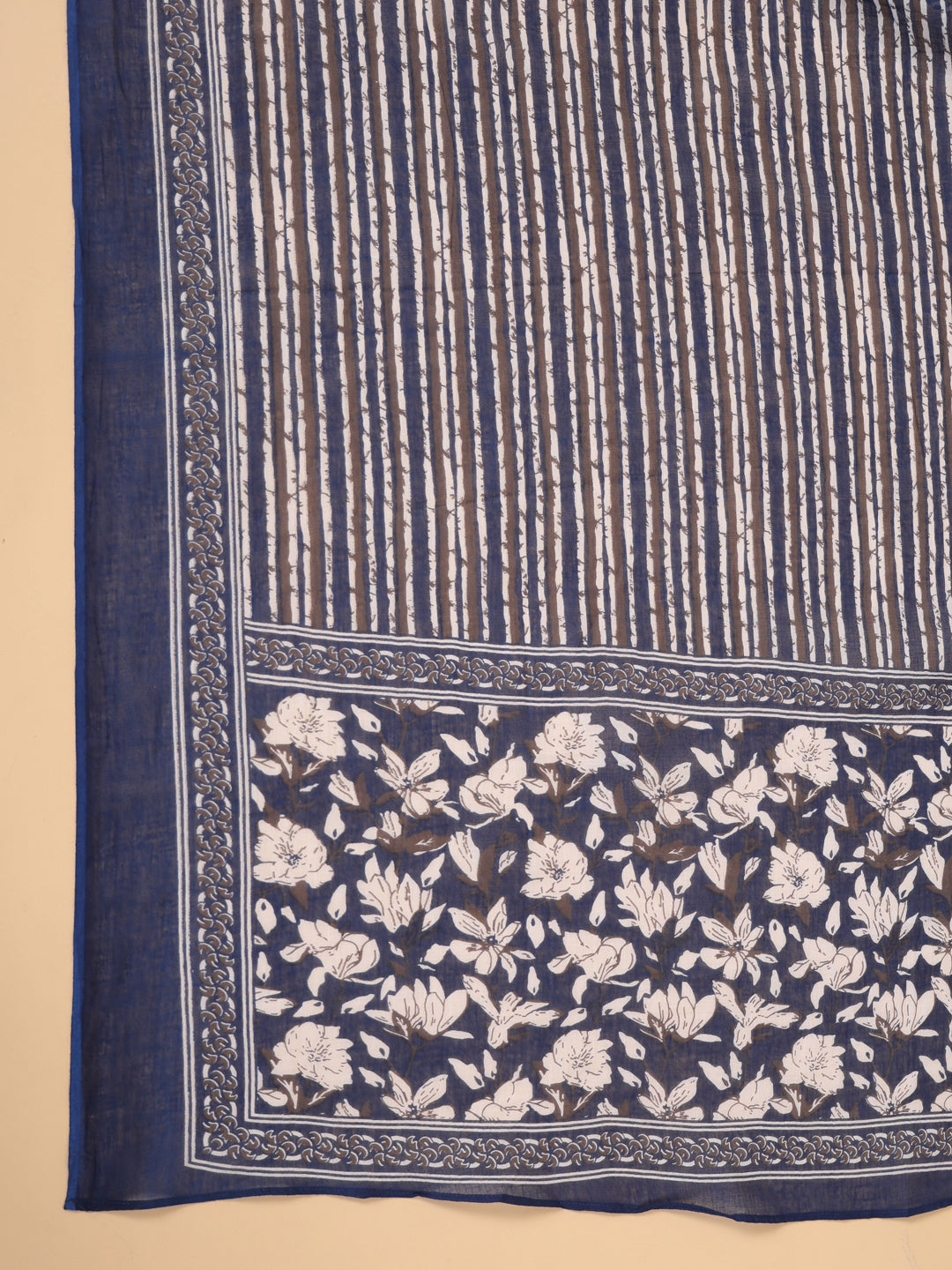 Janasya Blue Cambric Floral Set | Grocsy