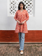 Janasya From Style Master Georgette Floral Regular Tunic | Grocsy