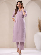 Janasya Light Dobby Cotton Self Design Straight Kurta Set | Grocsy