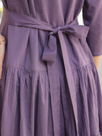 Janasya Light Cotton Solid A-Line DRESS | Grocsy