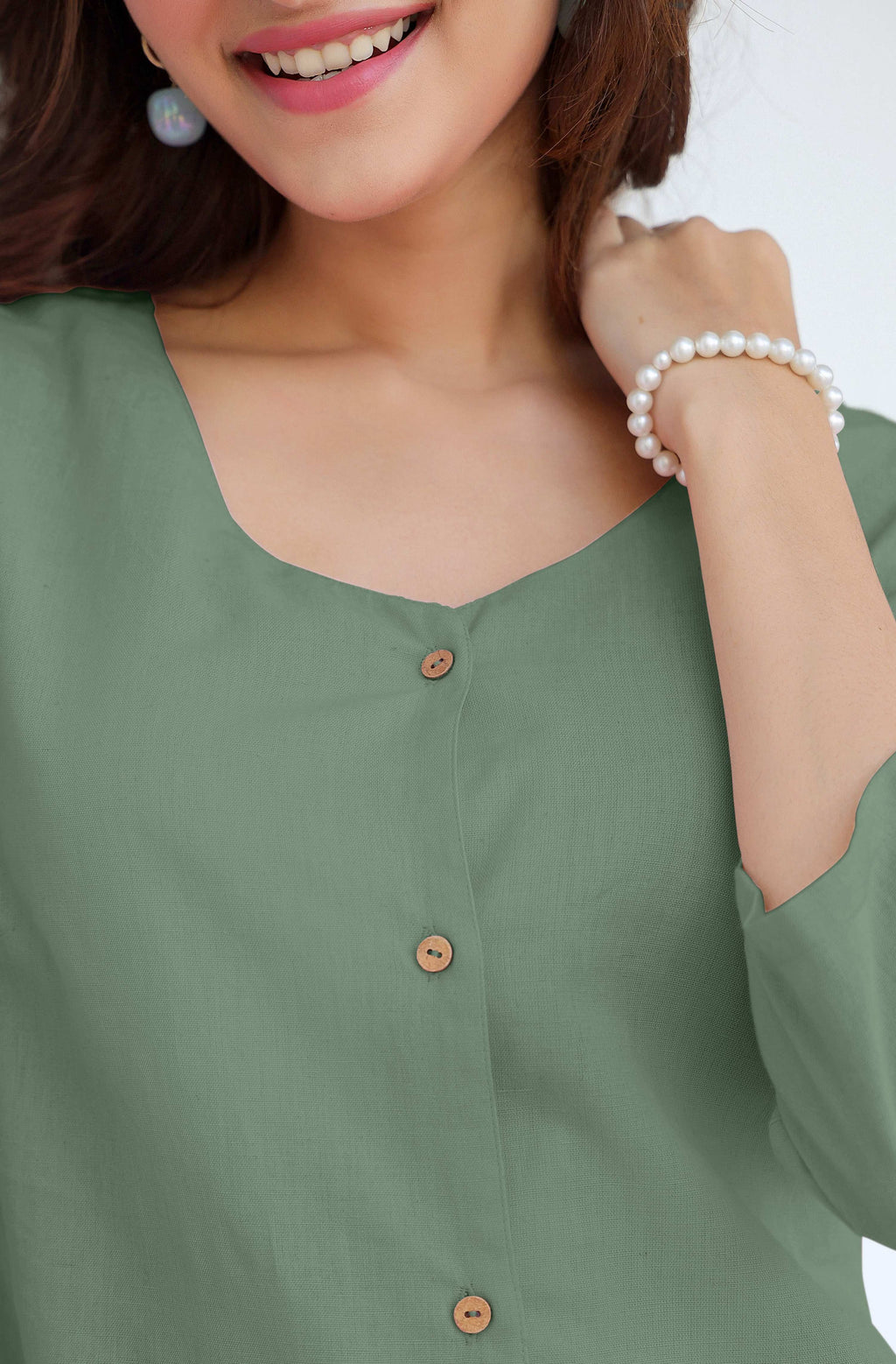Janasya Light Cotton Solid Straight Dress | Grocsy