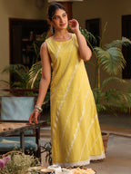 Janasya Light Cotton Embroidered Straight Kurta Set | Grocsy