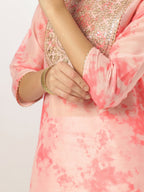 Janasya Light Silk Blend Tie & dye Straight Kurta Set | Grocsy