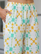 Janasya Light Cotton Abstract A-Line Kurta Set | Grocsy