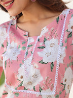 Janasya Light Cotton Floral Straight Kurta Set | Grocsy