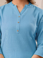 Janasya Light Cotton Solid Straight Kurta | Grocsy