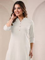 Janasya Light Cotton Solid Straight Kurta | Grocsy