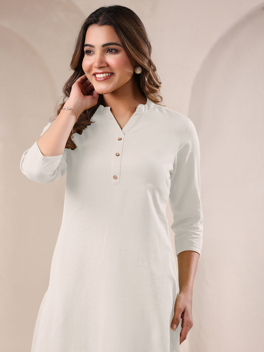 Janasya Light Cotton Solid Straight Kurta | Grocsy