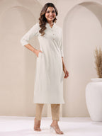 Janasya Light Cotton Solid Straight Kurta | Grocsy
