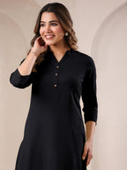 Janasya Light Cotton Solid Straight Kurta | Grocsy