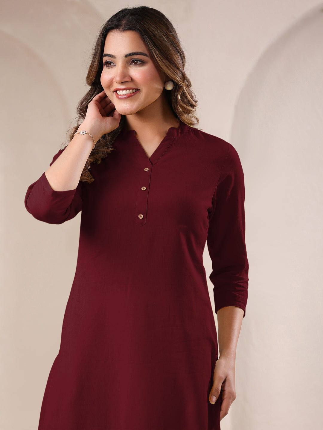 Janasya Light Cotton Solid Straight Kurta | Grocsy