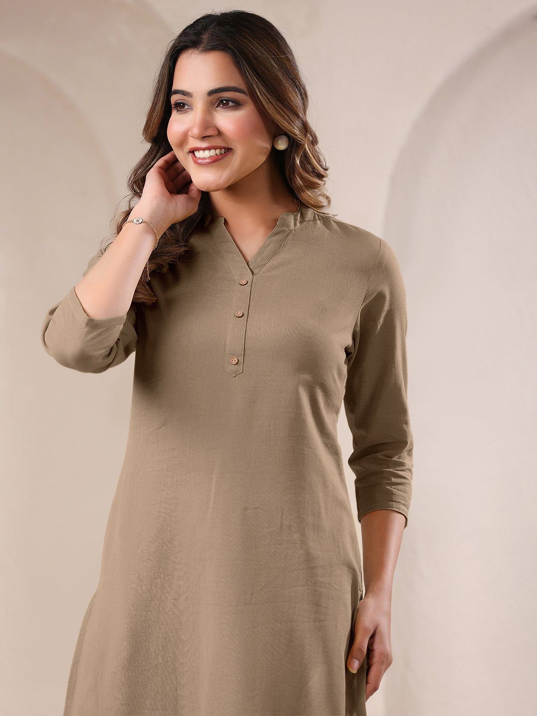 Janasya Light Cotton Solid Straight Kurta | Grocsy
