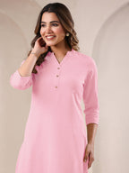 Janasya Light Cotton Solid Straight Kurta | Grocsy