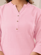 Janasya Light Cotton Solid Straight Kurta | Grocsy