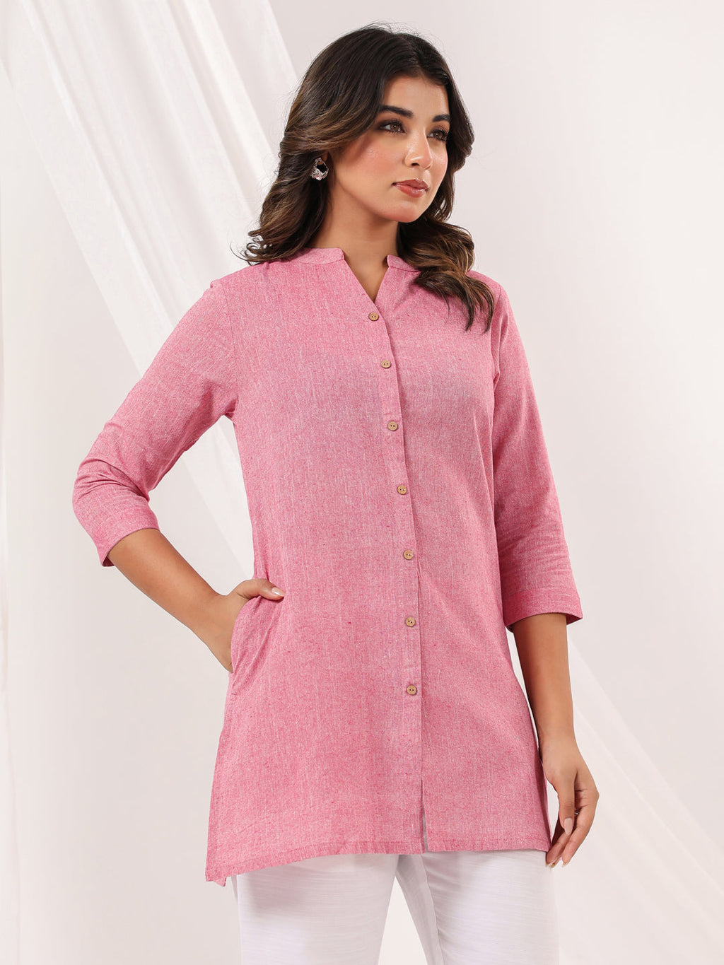 Janasya Light Cotton Solid Straight Kurta | Grocsy