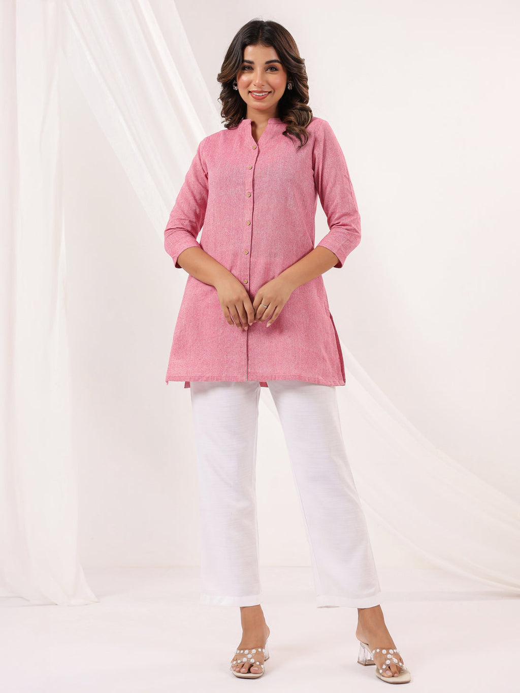 Janasya Light Cotton Solid Straight Kurta | Grocsy