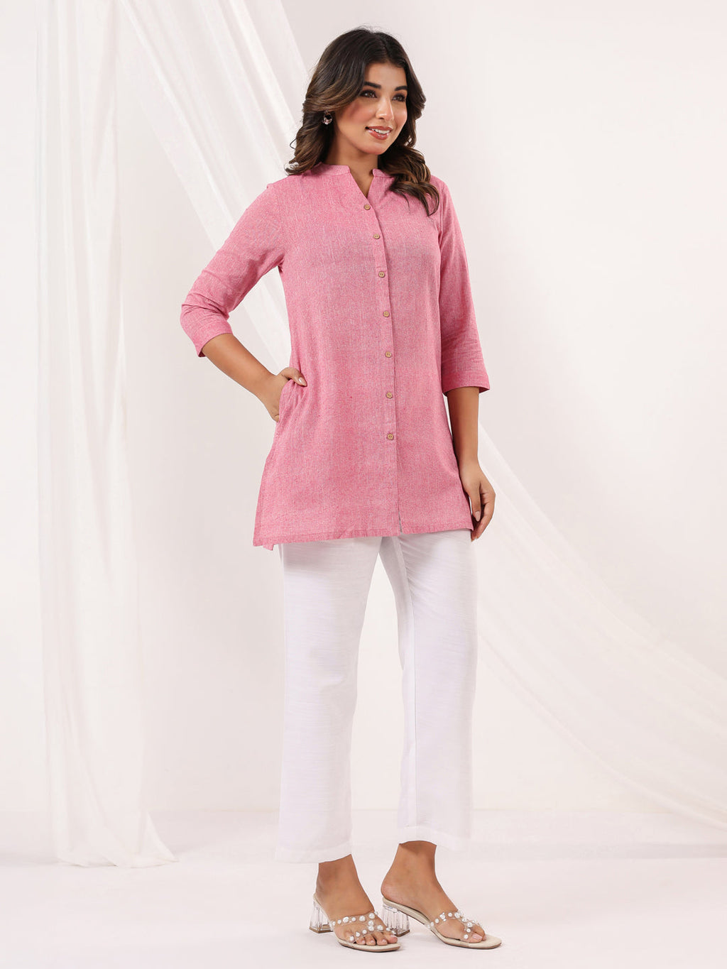 Janasya Light Cotton Solid Straight Kurta | Grocsy