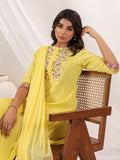 Janasya Light Dobby Cotton Embroidered Straight Kurta Set | Grocsy