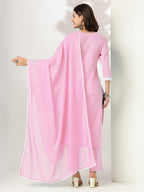 Janasya Light Cotton Embroidered Straight Kurta Set | Grocsy