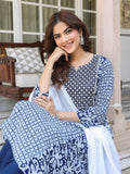 Janasya Dark Rayon Floral A-Line Kurta Set | Grocsy