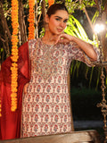 Janasya Light Georgette Ajrakh Straight Kurta Set | Grocsy