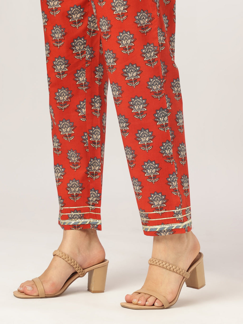 Janasya Bright Cotton Floral Straight Kurta Set | Grocsy