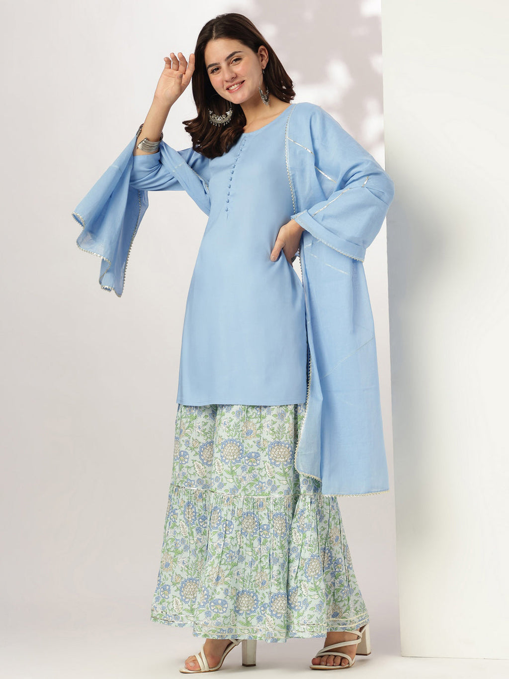 Janasya Light Rayon Solid Straight Kurta Set | Grocsy