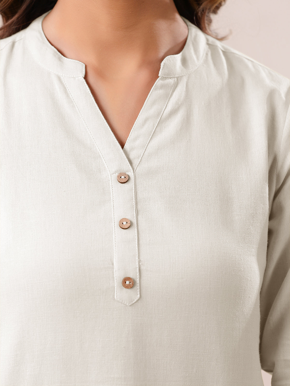 Janasya Light Cotton Solid Straight Top | Grocsy