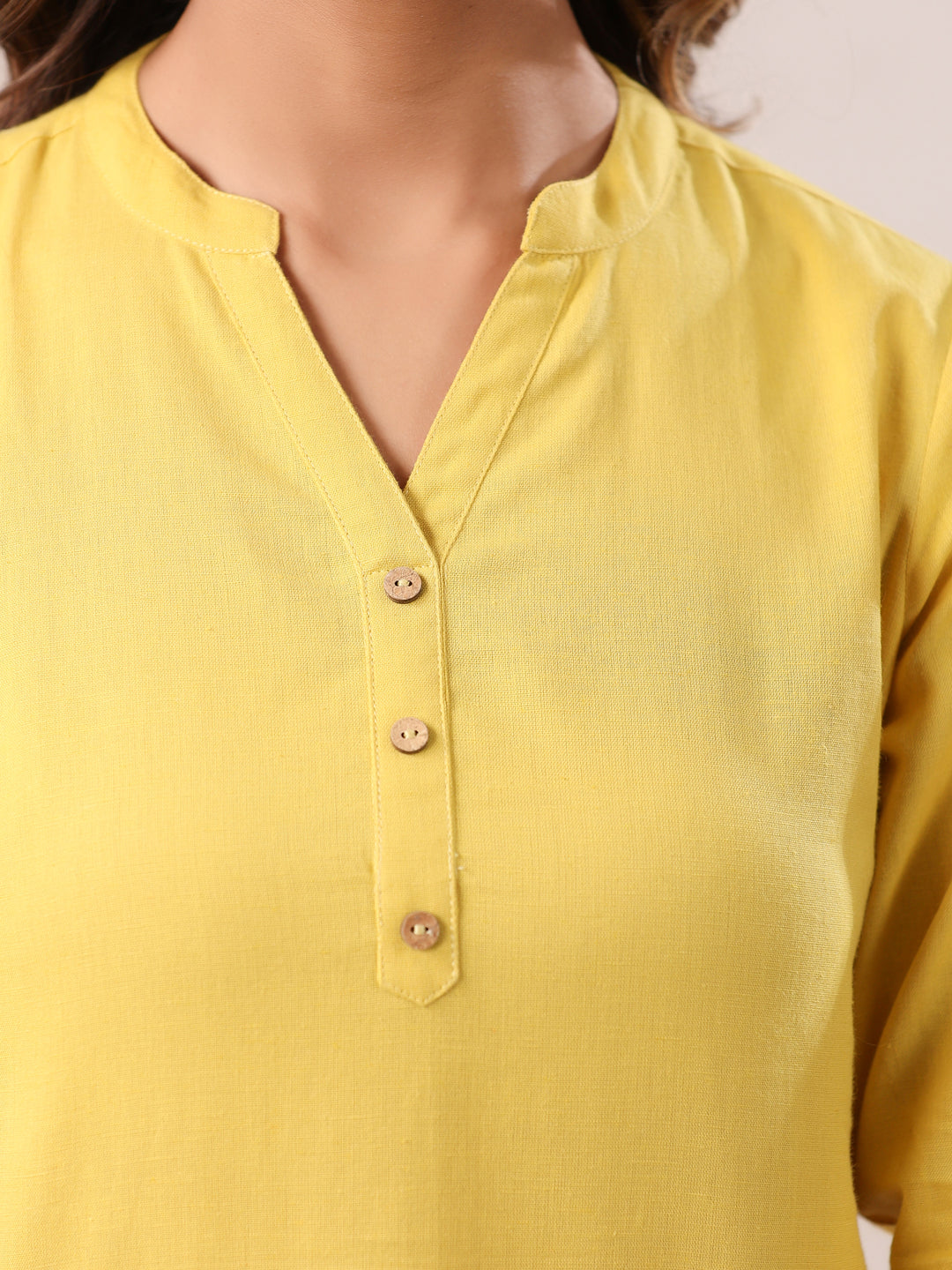 Janasya Light Cotton Solid A-Line Top | Grocsy