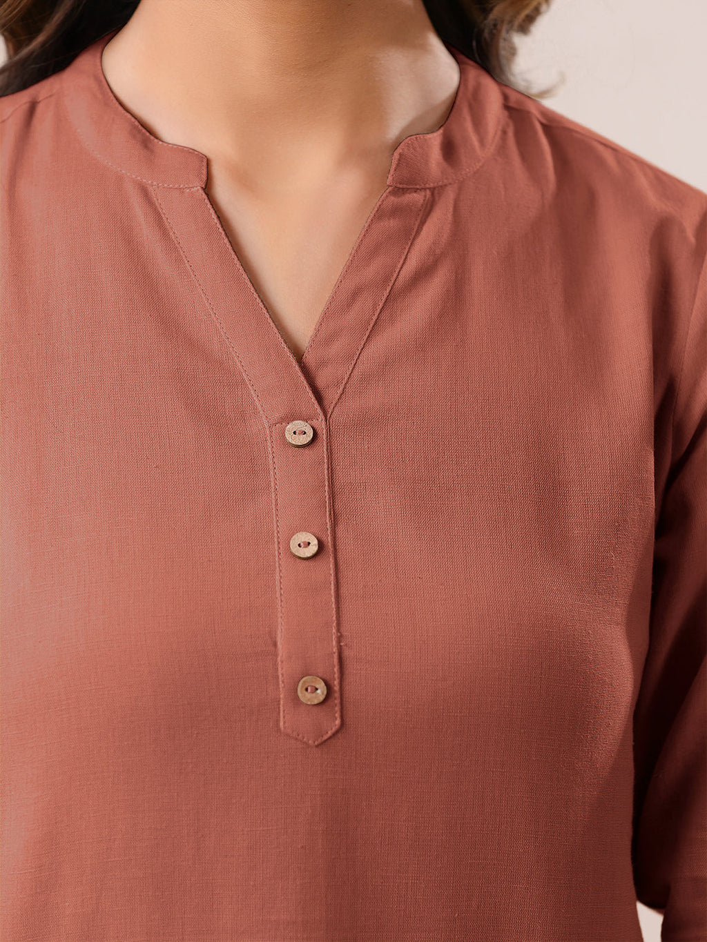 Janasya Dark Cotton Solid A-Line Top | Grocsy