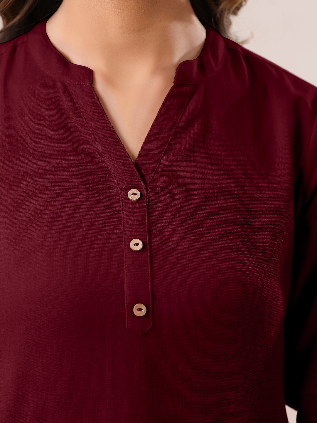 Janasya Dark Cotton Solid Straight TOP | Grocsy