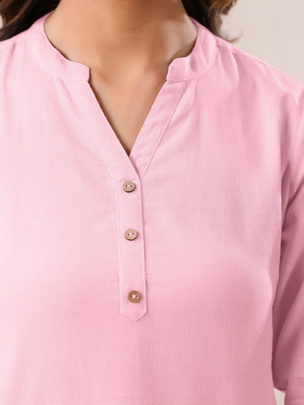 Janasya Light Cotton Solid A-Line Top | Grocsy