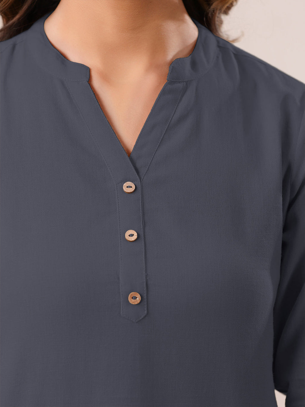 Janasya Light Cotton Solid A-Line Top | Grocsy