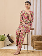 Janasya Mint A-Line Cotton Co-Ords | Grocsy
