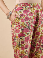 Janasya Mint A-Line Cotton Co-Ords | Grocsy