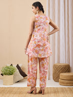 Janasya Baby Pink A-Line Cotton Co-Ords | Grocsy
