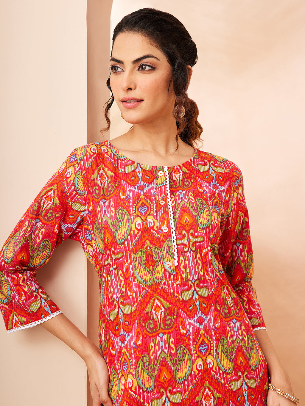 Janasya Multi Straight Cotton Co-Ords | Grocsy