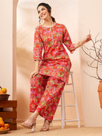 Janasya Multi Straight Cotton Co-Ords | Grocsy