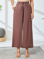 Janasya Brown A-Line Cotton Co-Ords | Grocsy