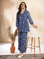 Janasya Multi A-Line Georgette Pant Co-ord Sets | Grocsy
