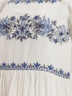 Janasya White Tiered Cotton Dress | Grocsy