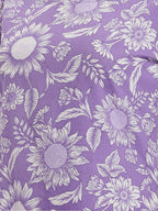 Janasya Lavender A-Line Cotton Dress | Grocsy