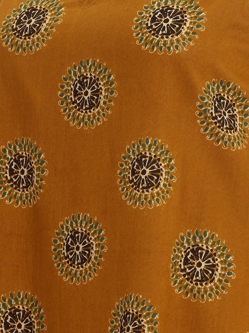 Janasya Mustard A-Line Cotton Dress | Grocsy
