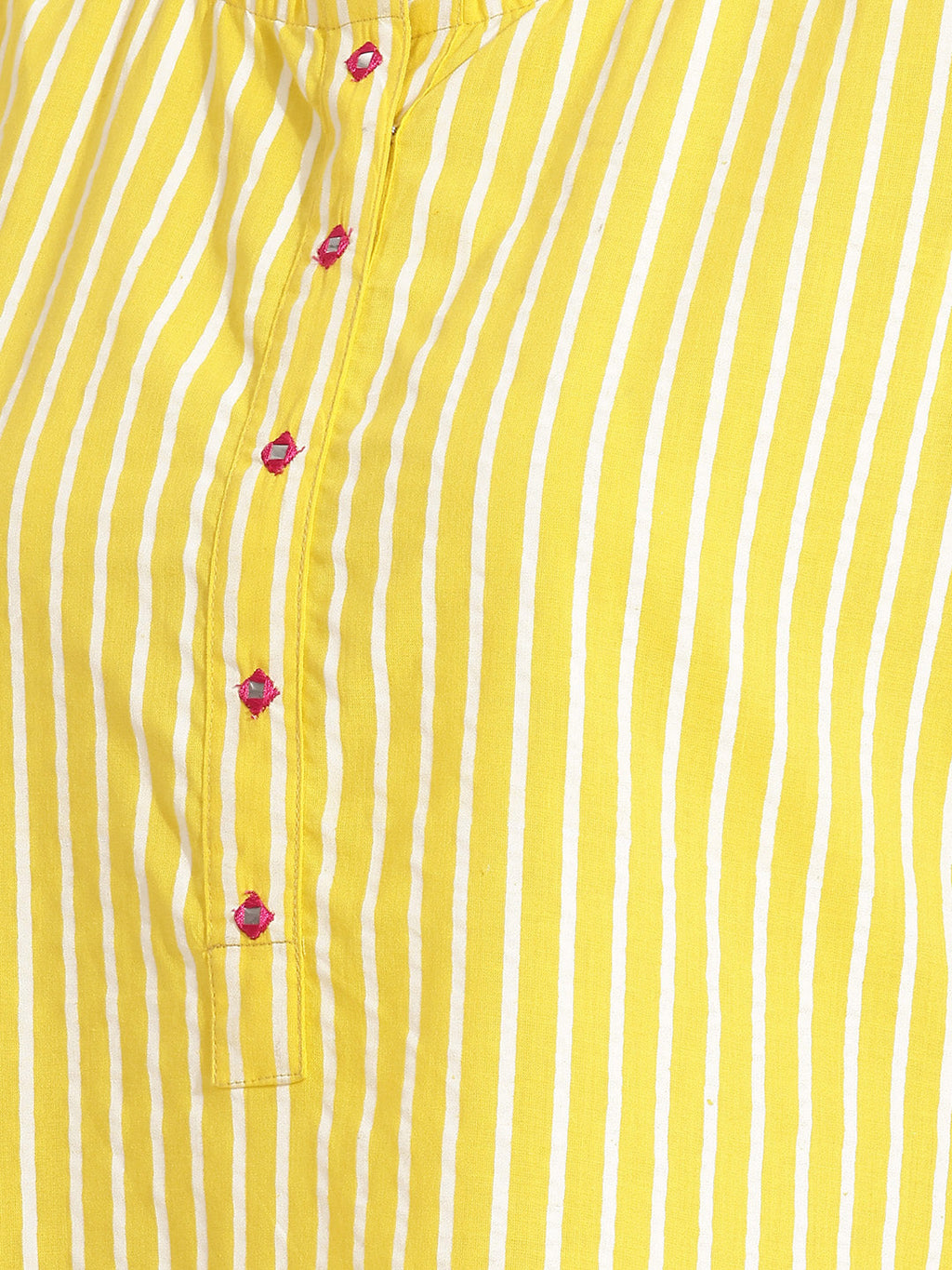 Janasya Yellow Straight Cotton Kurta | Grocsy