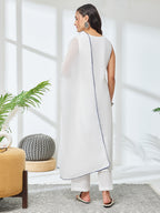 Janasya White Straight Cotton Kurta,Bottom & Dupatta | Grocsy