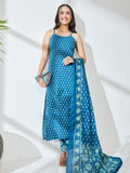 Janasya Teal Straight Cotton Kurta,Bottom & Dupatta | Grocsy