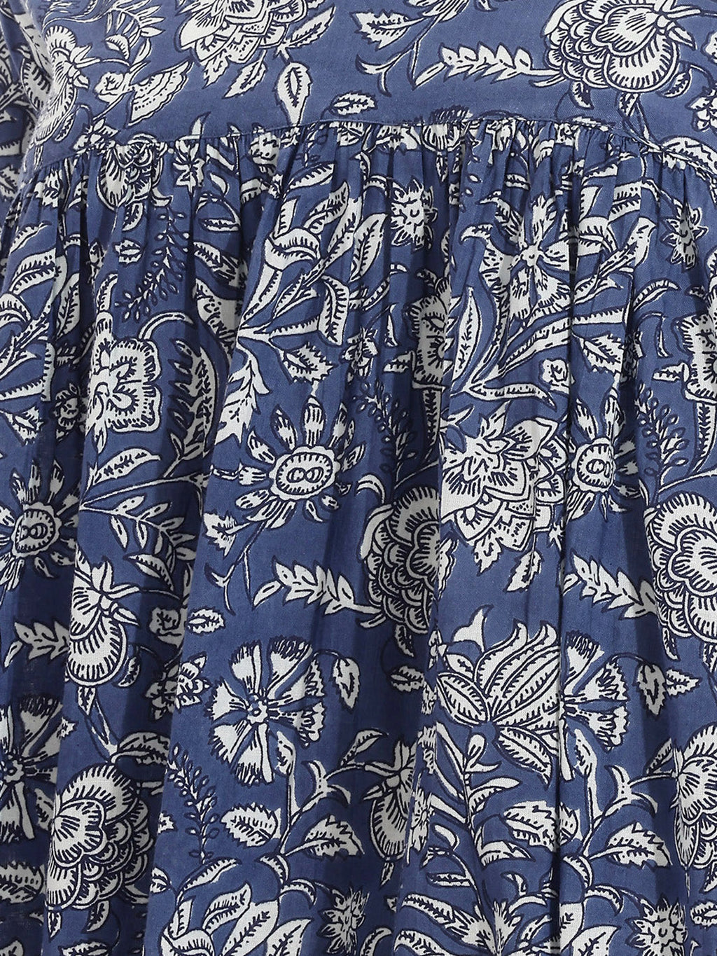 Janasya Blue Peplum Cotton Top | Grocsy