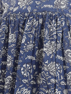 Janasya Blue Peplum Cotton Top | Grocsy
