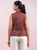 Janasya Straight Cambric Beige Jacket | Grocsy