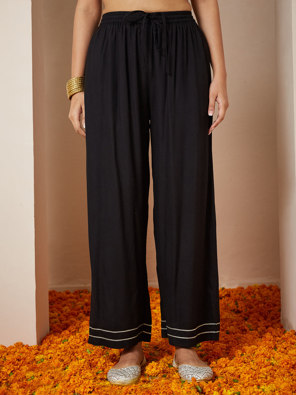 Janasya Dark Rayon Ethnic Motifs A-Line Kurta Set | Grocsy